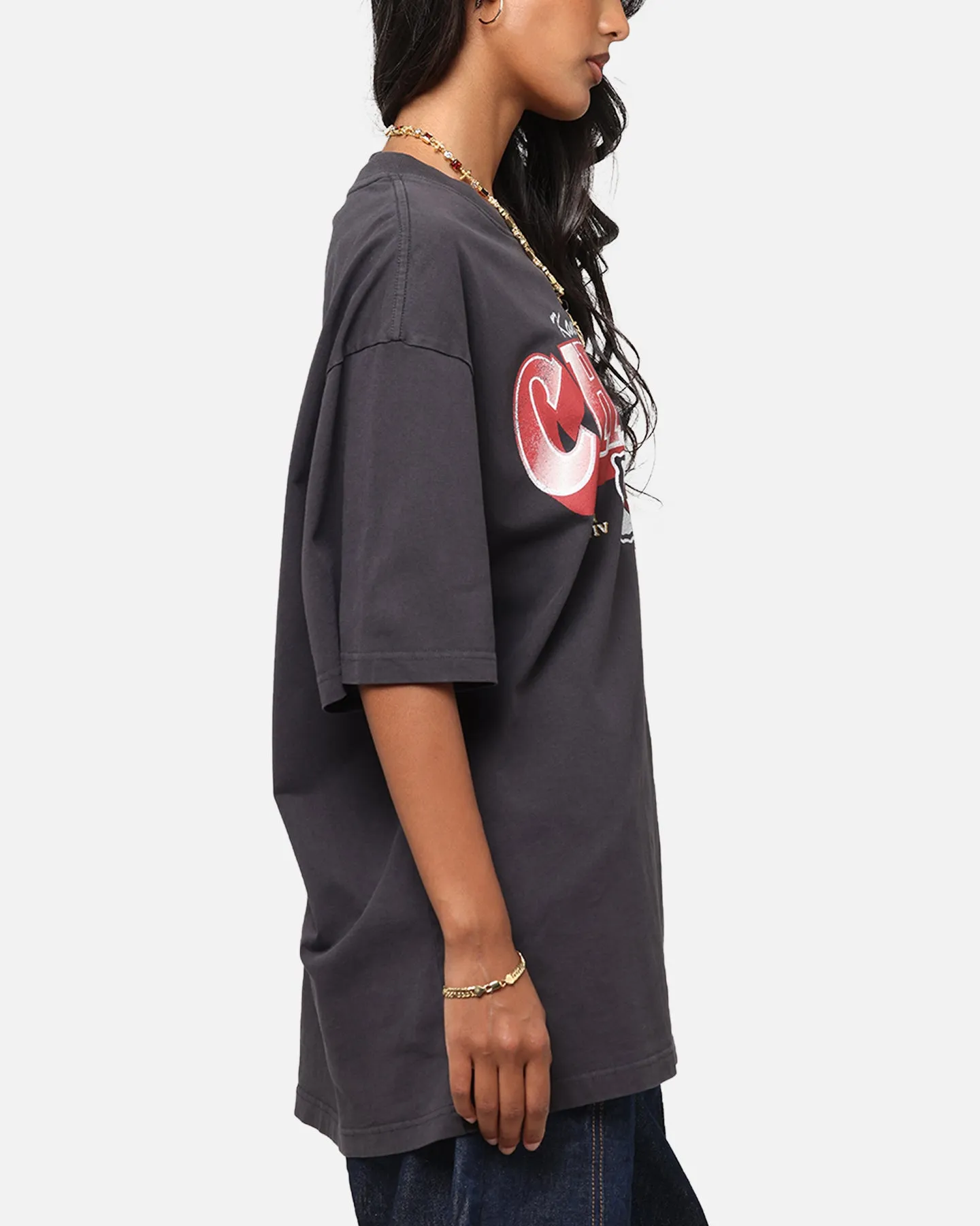 FlexibleKnit Mitchell & Ness Kansas City Chiefs Arch T-Shirt Faded Black