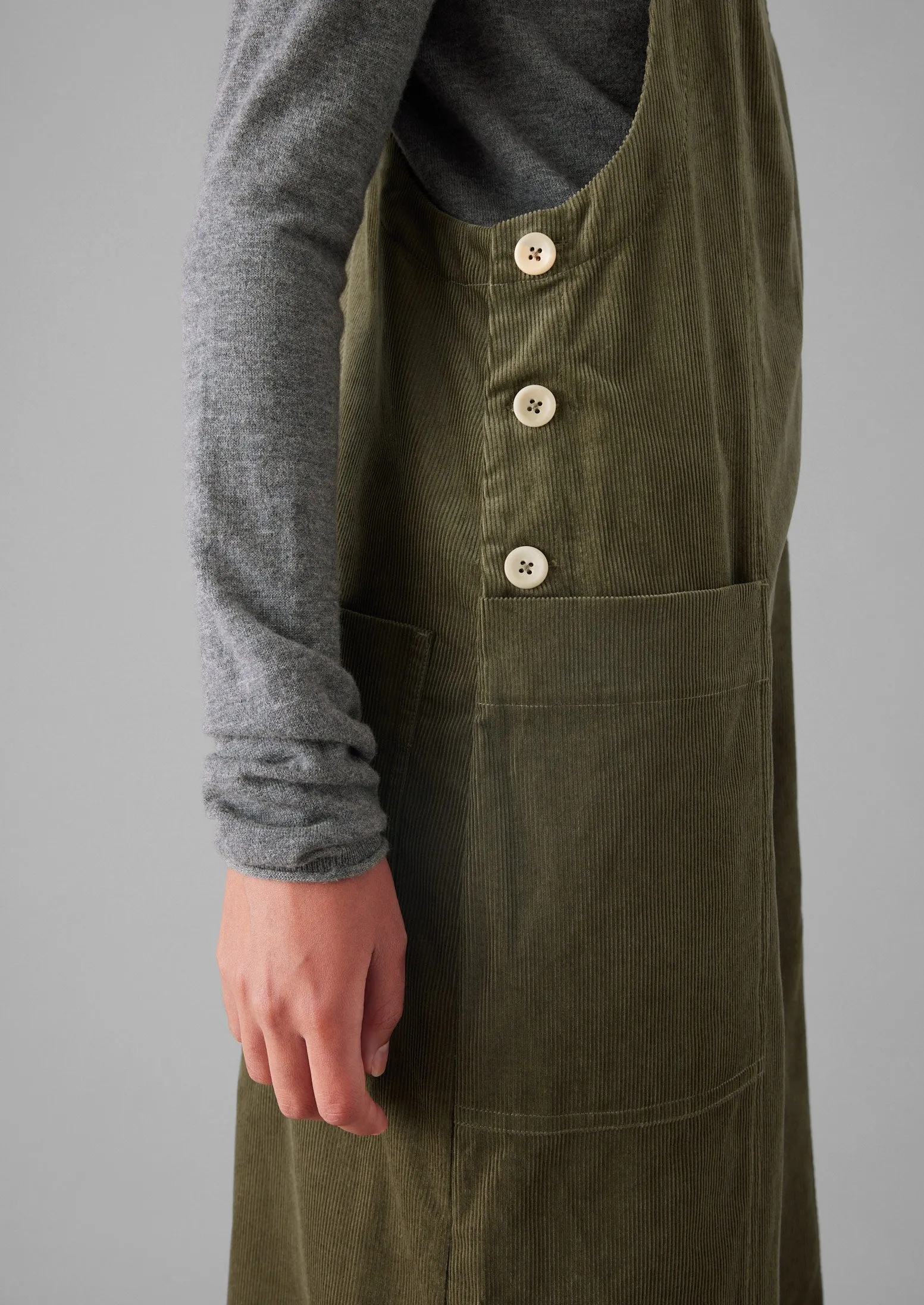 Organic Cord Pocket Jumpsuit | Pear ReinforcedStitching