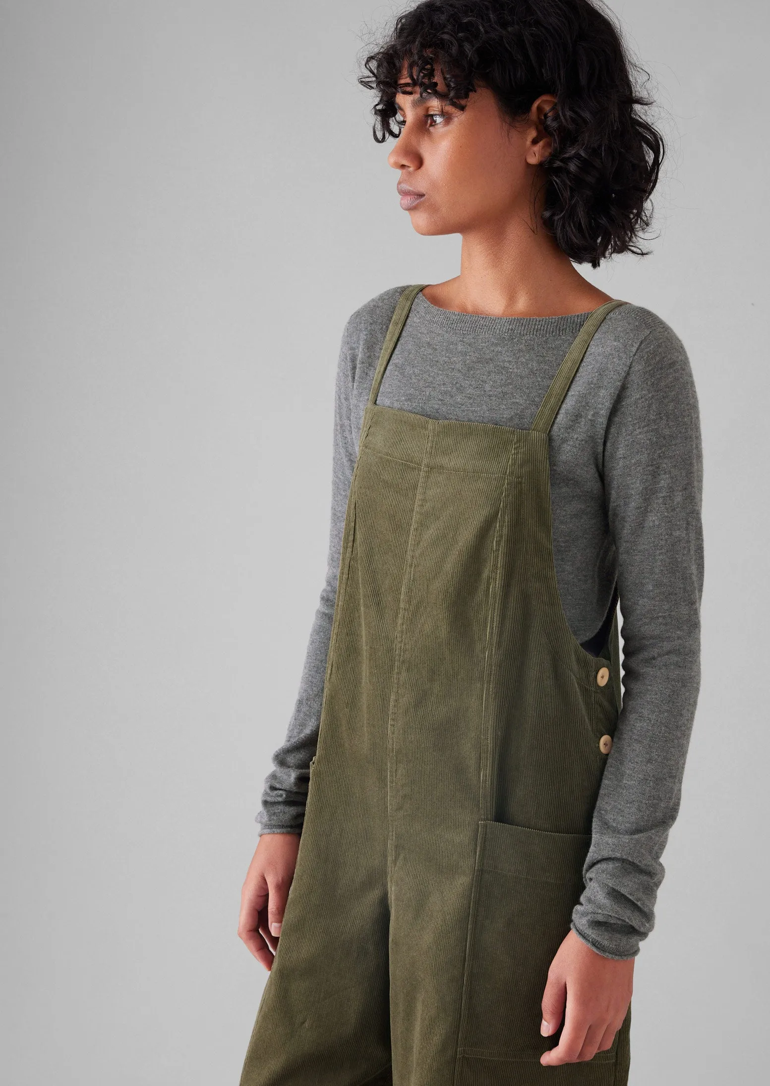 Organic Cord Pocket Jumpsuit | Pear Air Flow All Season