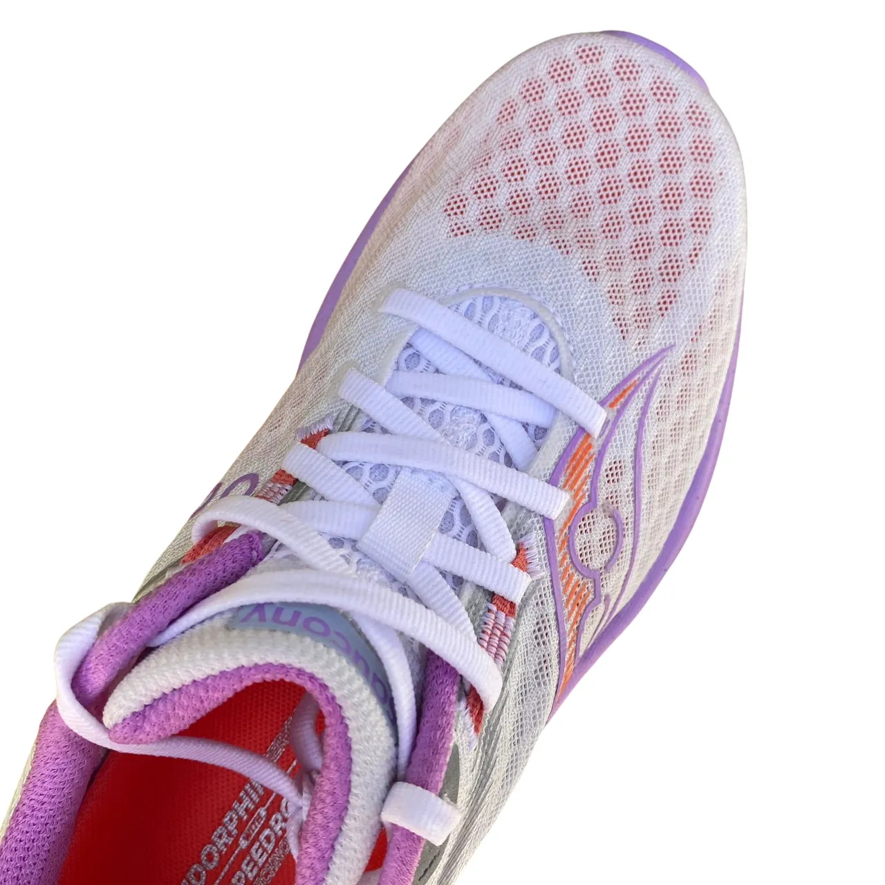 Breathable Cushion Saucony Endorphin Speed S11007-340 Scarpe Running Donna Bianco