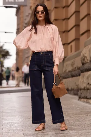 Earthy Modern Minimalist Office Wear EVIE STUD JEAN