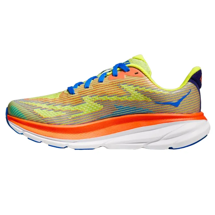 Hoka One One scarpa da corsa da ragazzo Clifton 9 1131170/EPVO arancio-giallo-azzurro Compression Molded Insole Solid colors