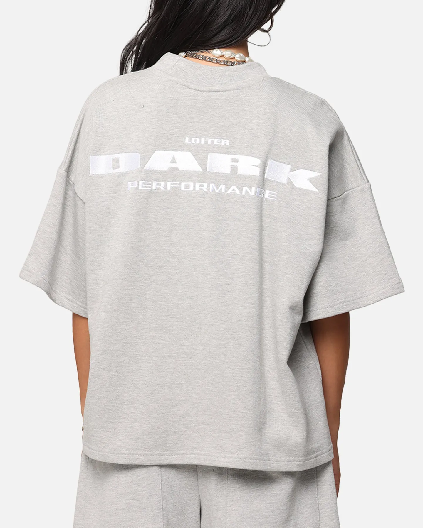 Loiter Dark Performance T-Shirt Grey Sporty Fashion Wrinkle Resistant