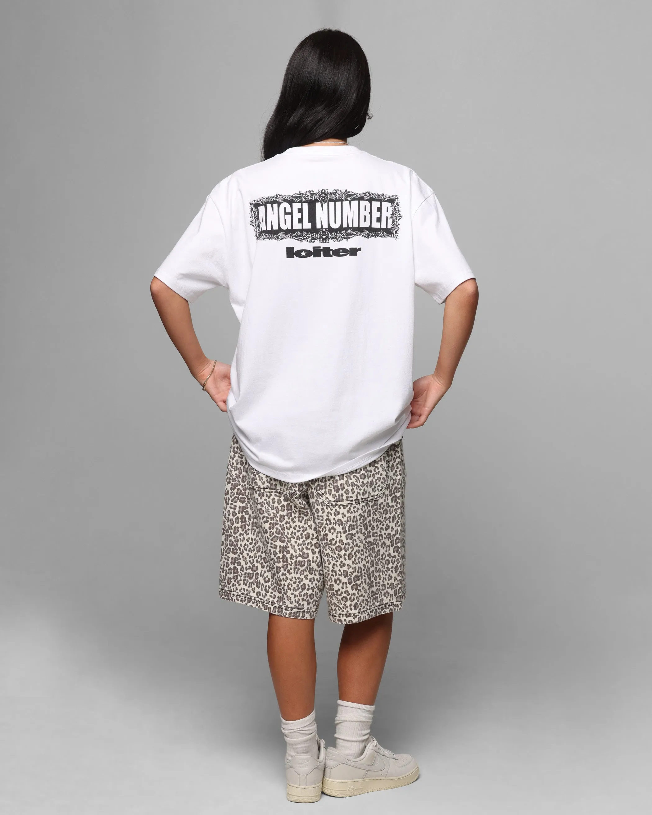 Loiter Angel Number T-Shirt White Street Comfort Light Comfort Style