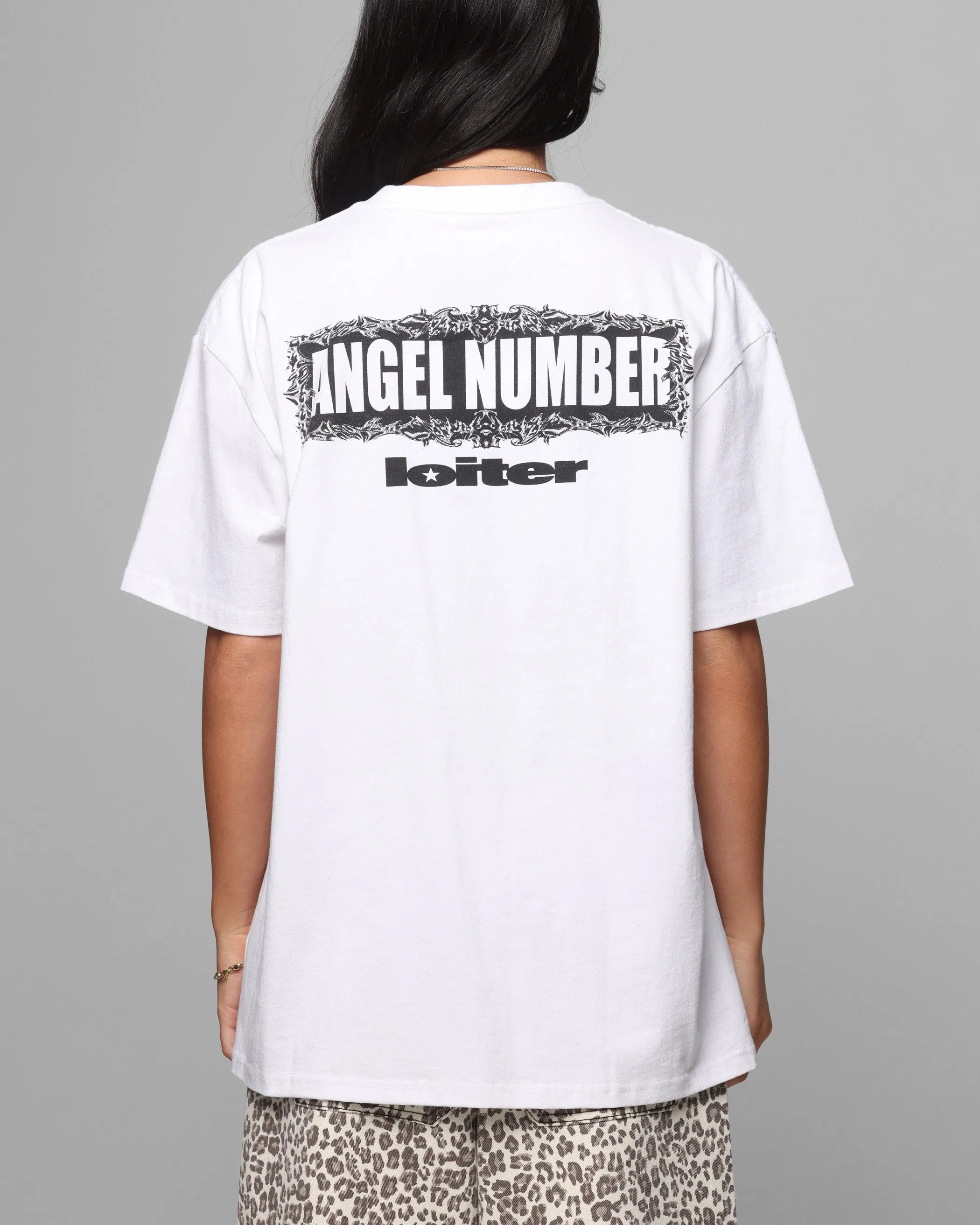 Loiter Angel Number T-Shirt White WrinkleFreeFabric