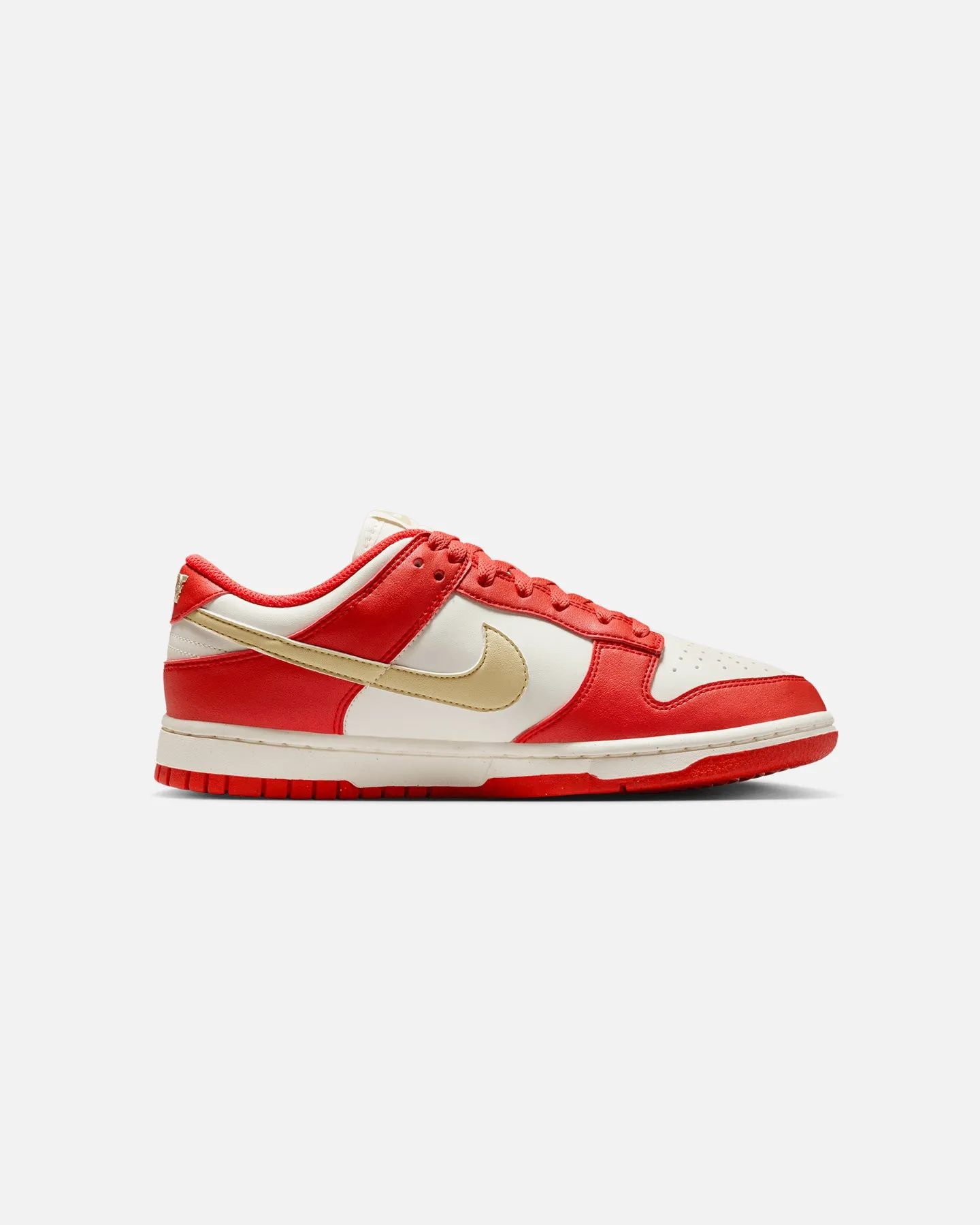 Nike Women's Dunk Low Next Nature "Light Crimson" Lt Crimson/Team Gold-Sail Handcrafted Detailing Breathable Textile Lining
