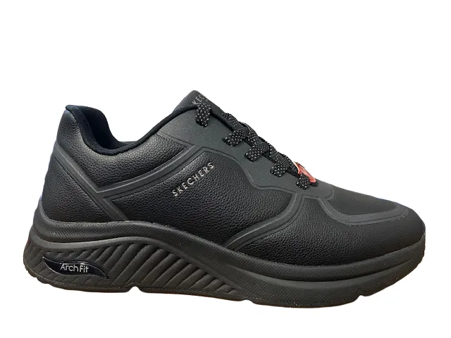 Shock Resistance foot - flexibility running shoes Skechers sneakers bassa da donna Arch Fit S-Miles Mile Makers 155570/BBK black