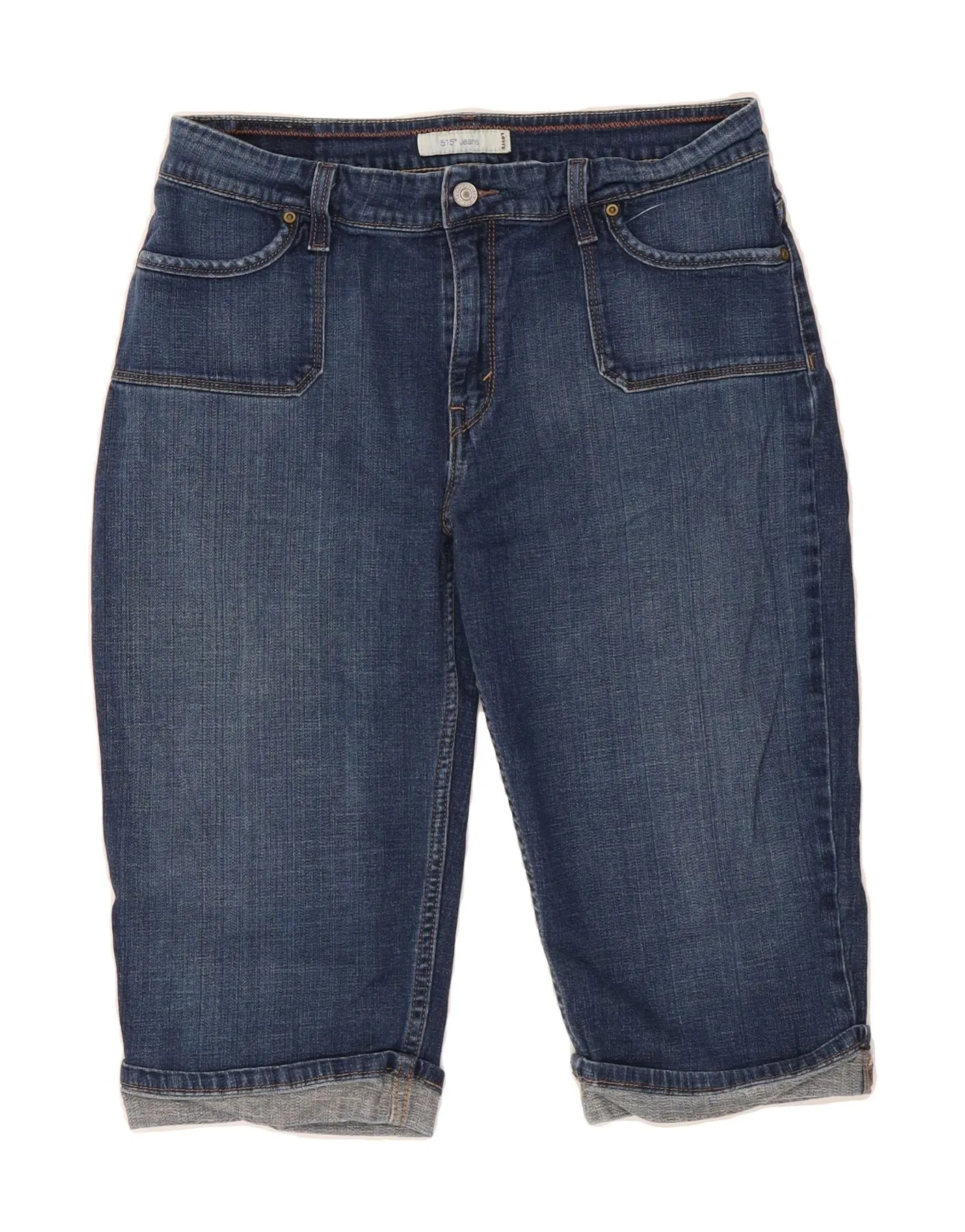 Anti-bacterial LEVI'S Womens 515 Bermuda US 14 XL W34 Blue Cotton