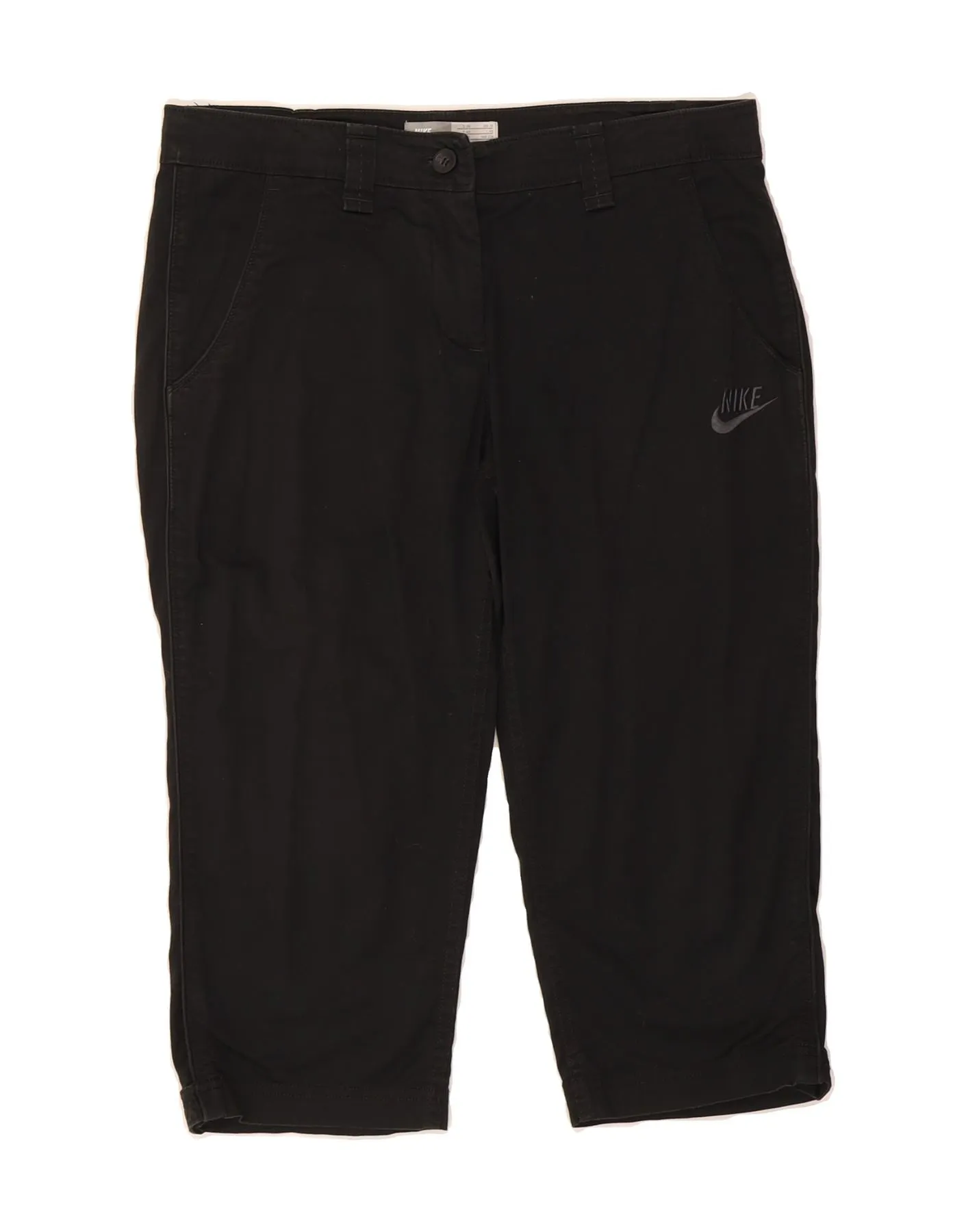 NIKE Womens sportswear Bermuda Shorts IT 42 Medium W33  Black Cotton Active Ready Festival wear