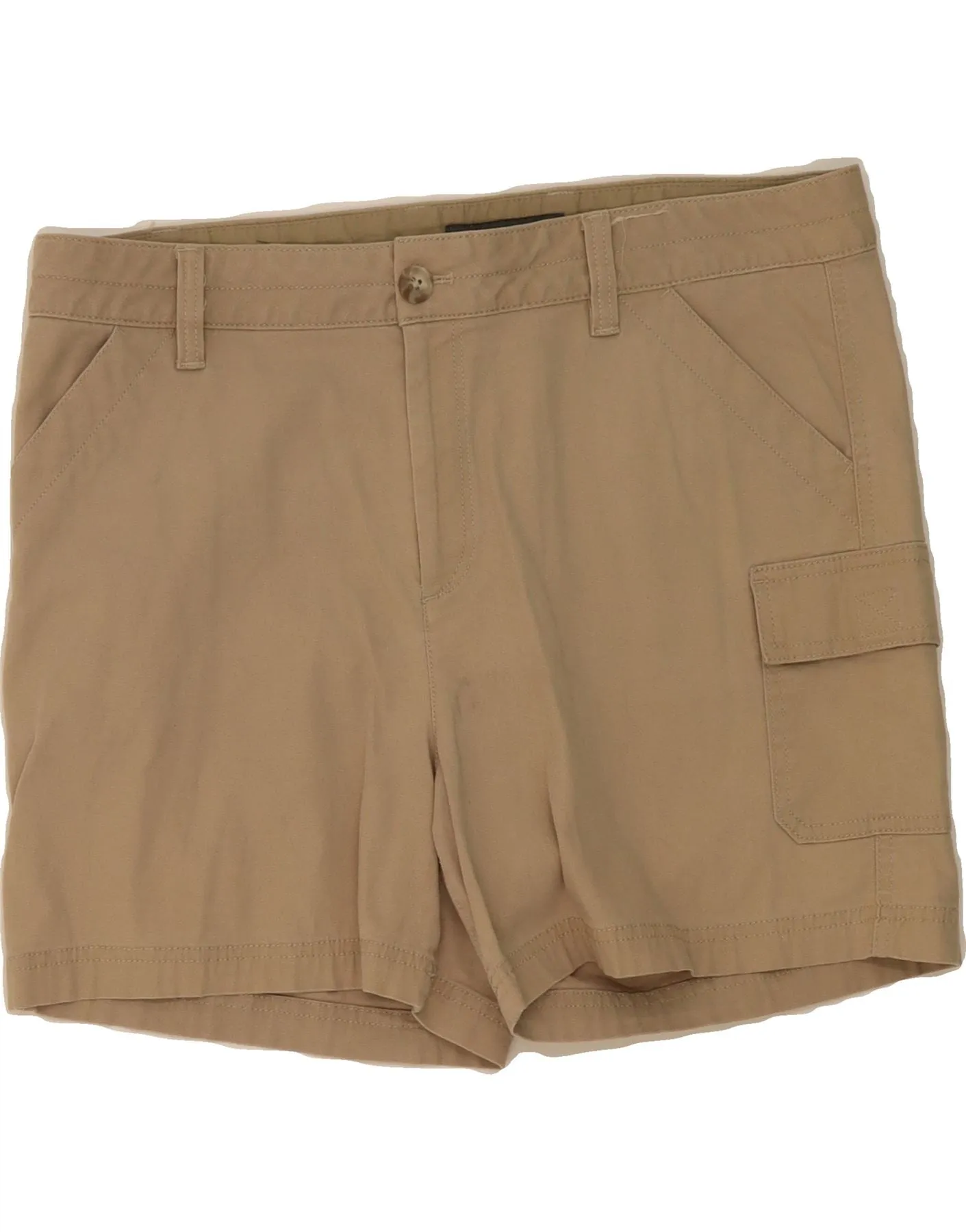 EDDIE BAUER Womens Cargo Shorts US 14 XL W38  Beige Cotton Easy Care Material Warm Weather Style
