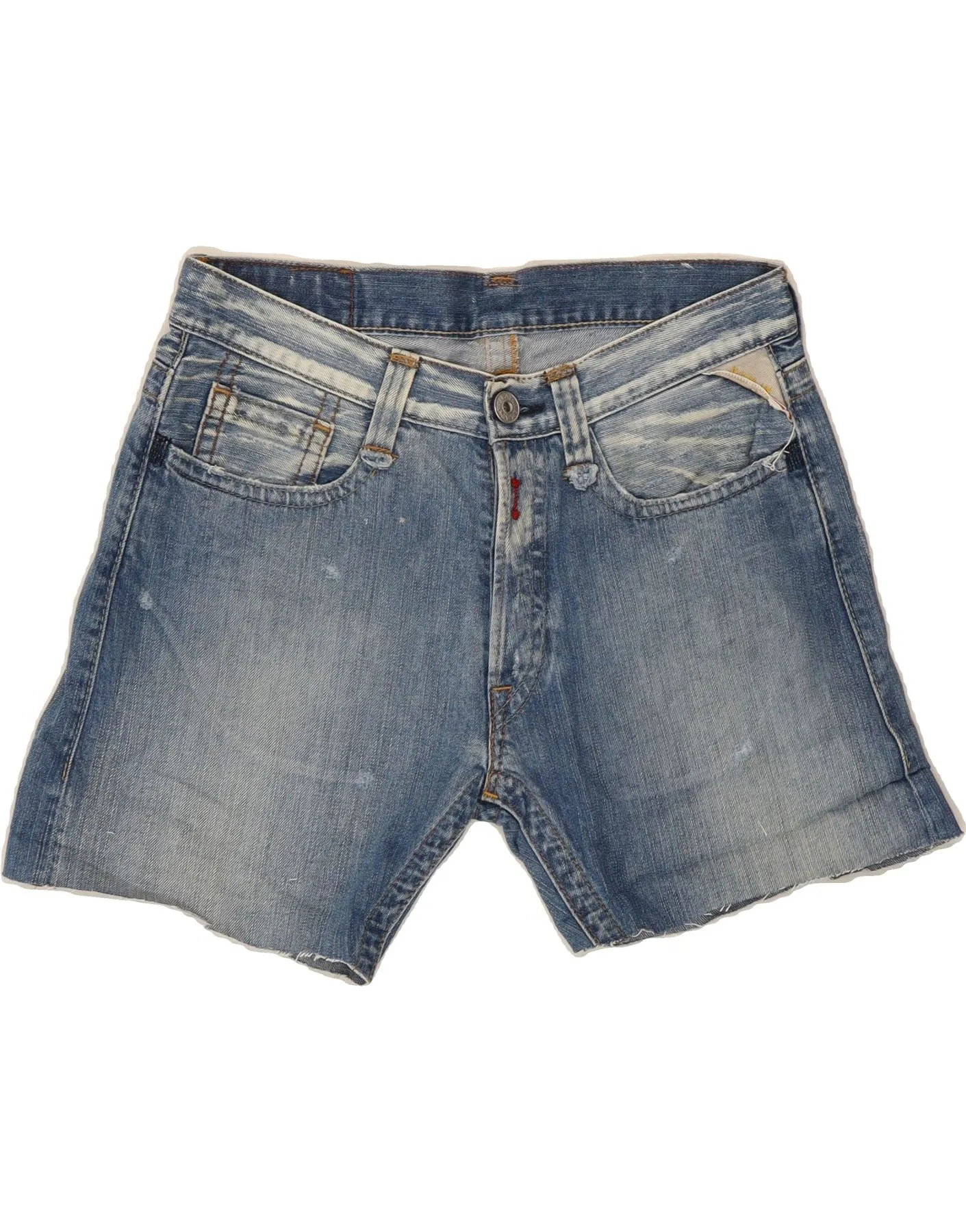 Anti Static Material REPLAY Womens Denim Shorts W31 Medium Blue Cotton