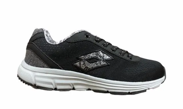 Lotto scarpa da ginnastica da donna Superlight One S7634 nero-argento Microperforated Vamp running footgear