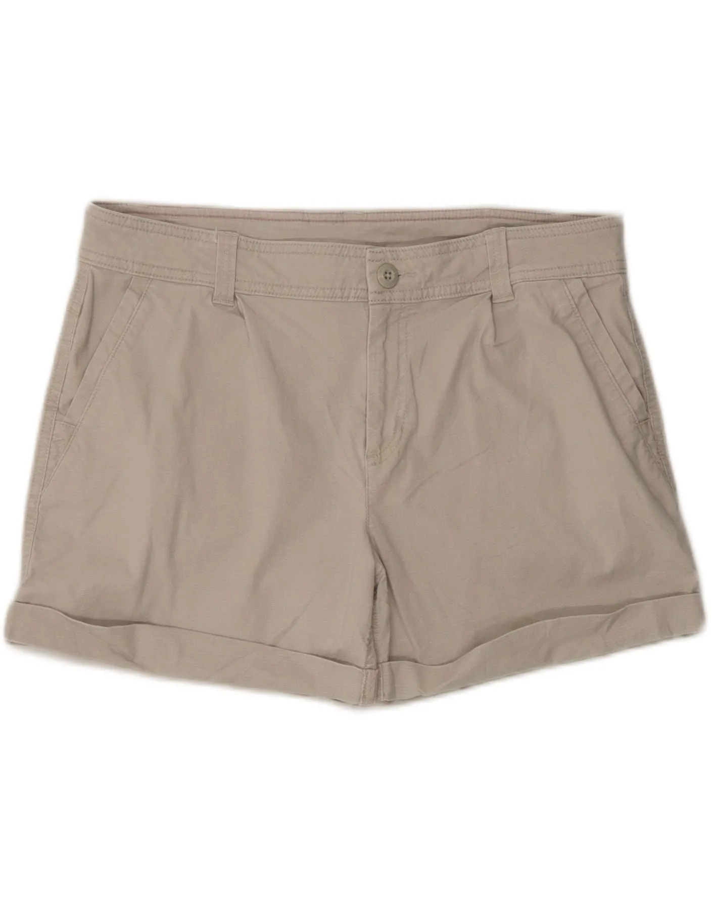 EDDIE BAUER Womens Chino Shorts US 10 Large W34  Beige Cotton Youth fashion