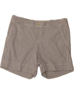 DOCKERS Womens Chino Shorts US 14 XL W36 Grey Pinstripe Cotton Chill Comfort Design