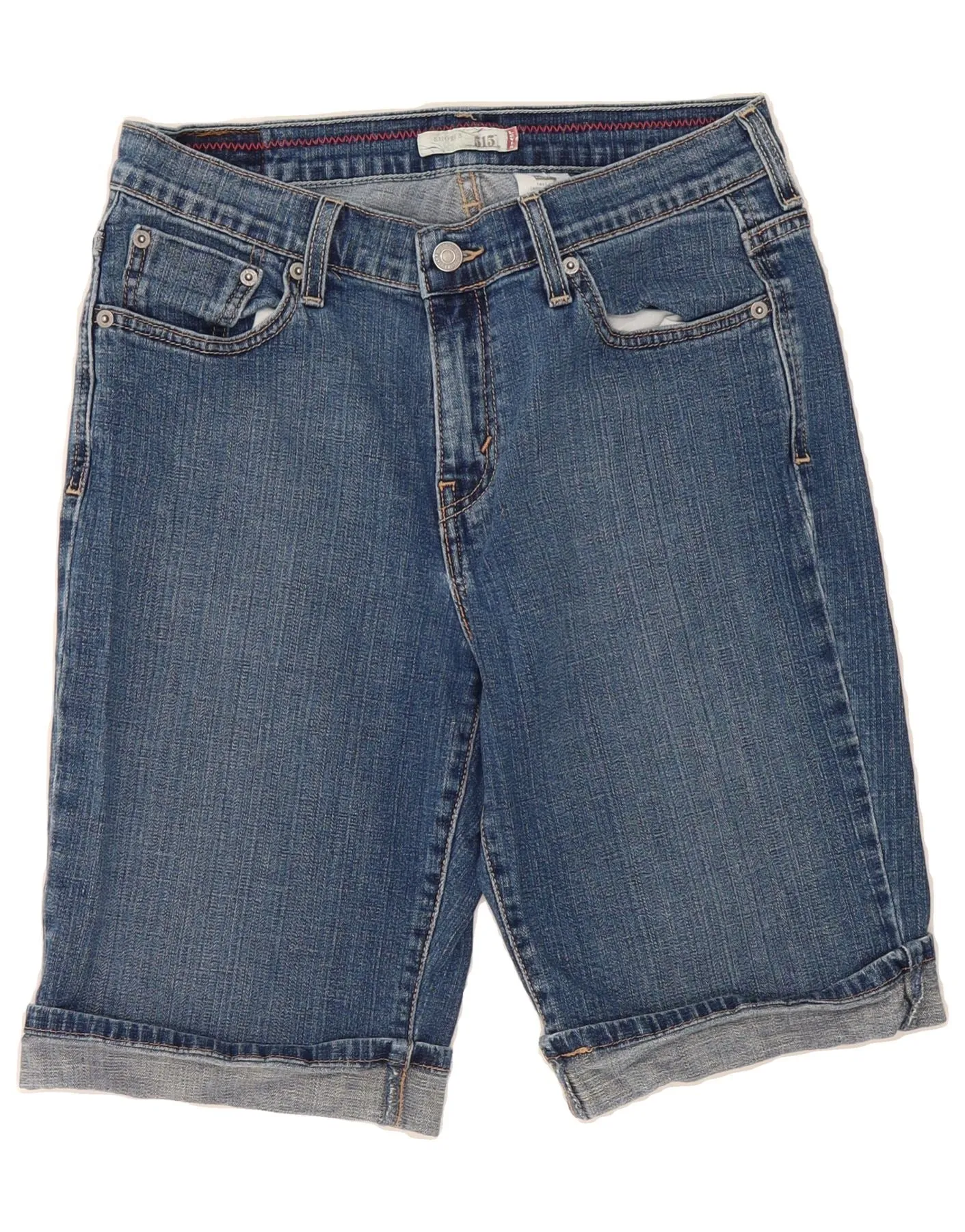 Wind Resistant Panels LEVI'S Womens 515 Denim Shorts US 8 Medium W30  Blue Cotton