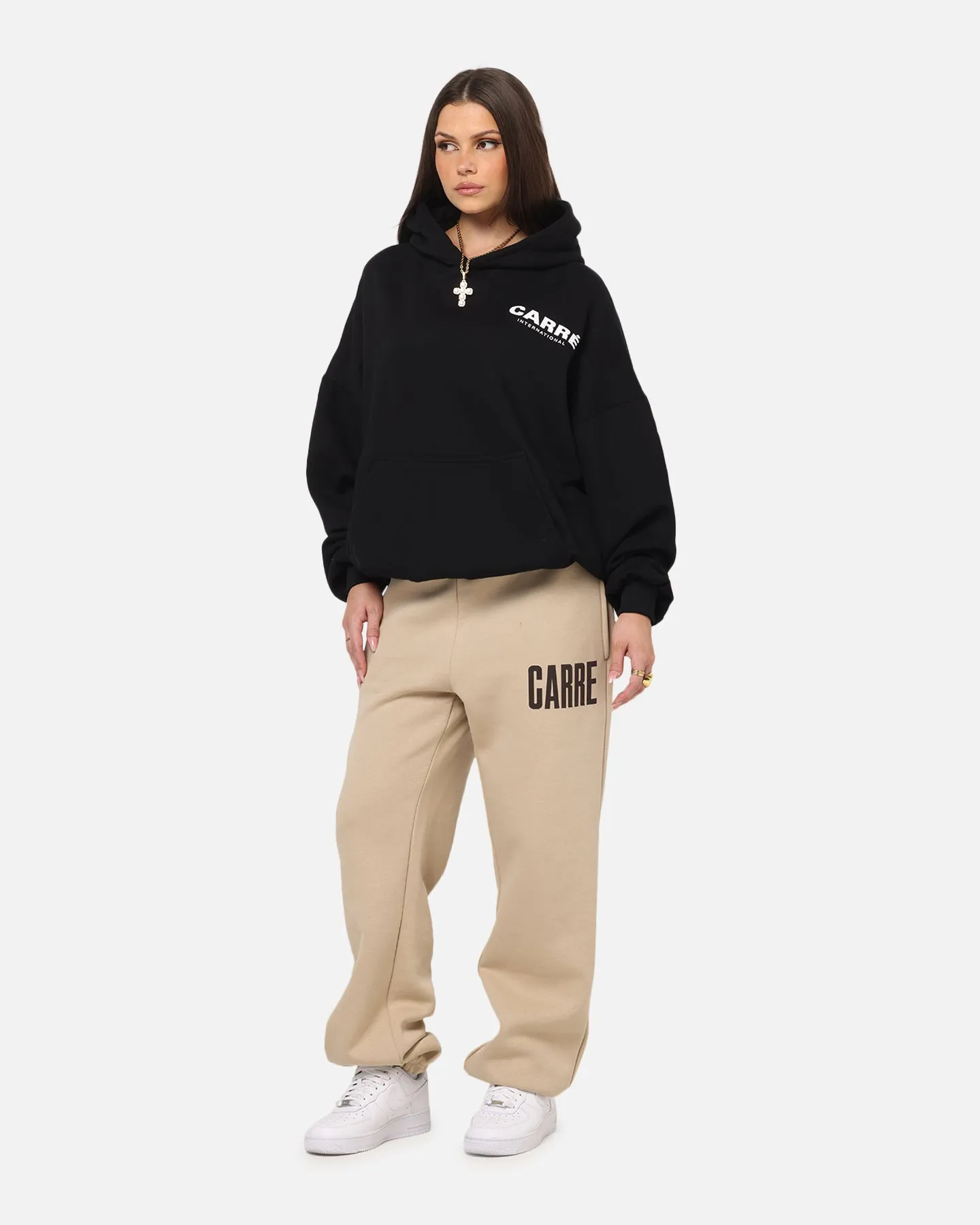 Carre International Hoodie Black Lightweight Warmth