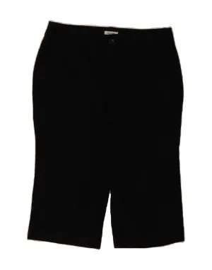 Slim Comfort Fit DOCKERS Womens Curvy Mid Rise Bermuda Shorts US 8 Medium W32 Black Cotton