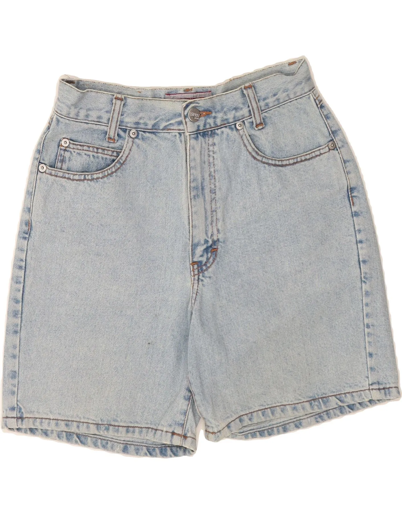 ESPRIT Womens High Waist Denim Shorts EU 36 Small W28  Blue All Day Comfort Fit