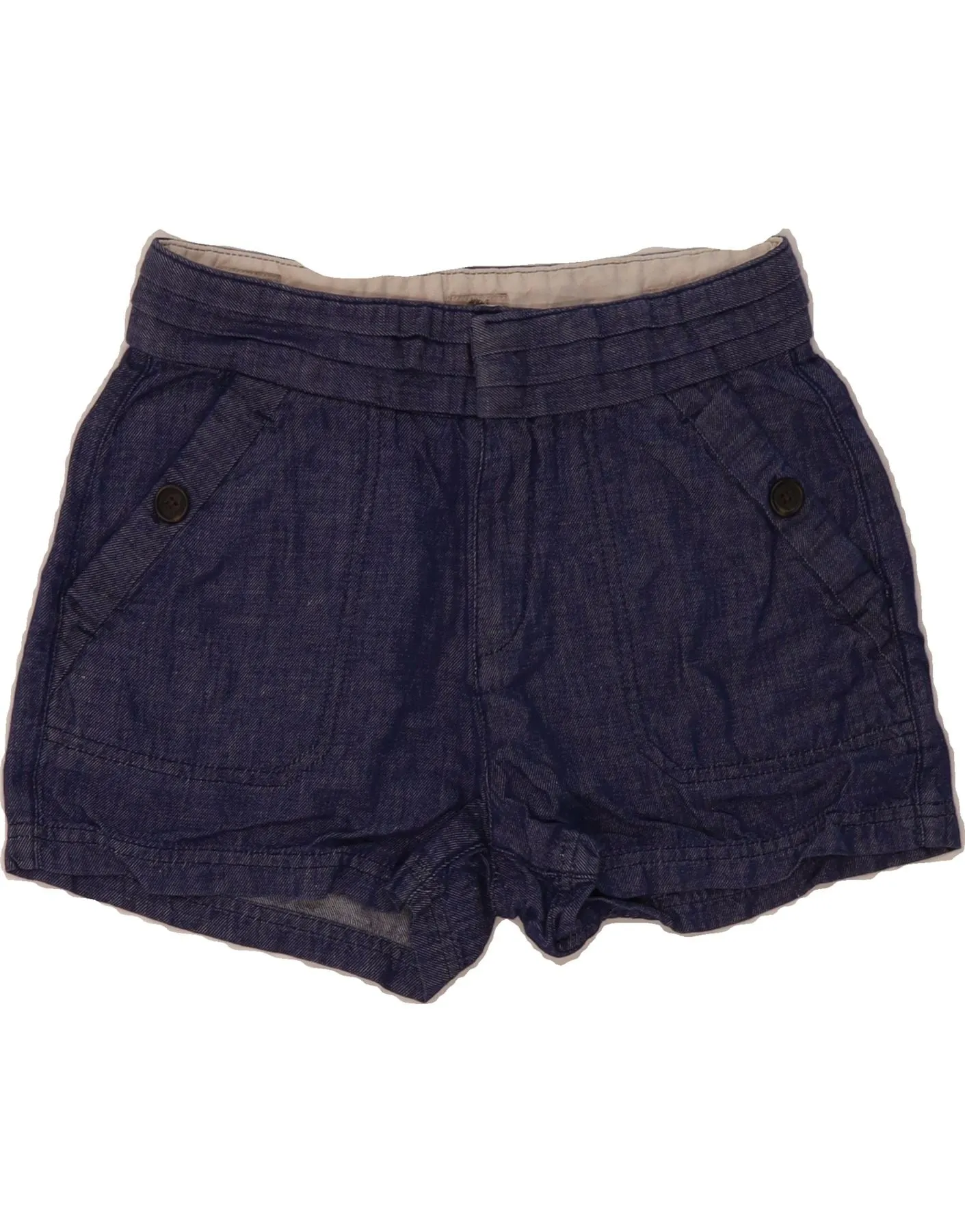 TIMBERLAND Womens Denim Shorts US 2 XS W26  Navy Blue Fastening Closure