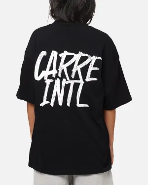 Stylish Layering Carre Intl Drop Shoulder T-Shirt Black