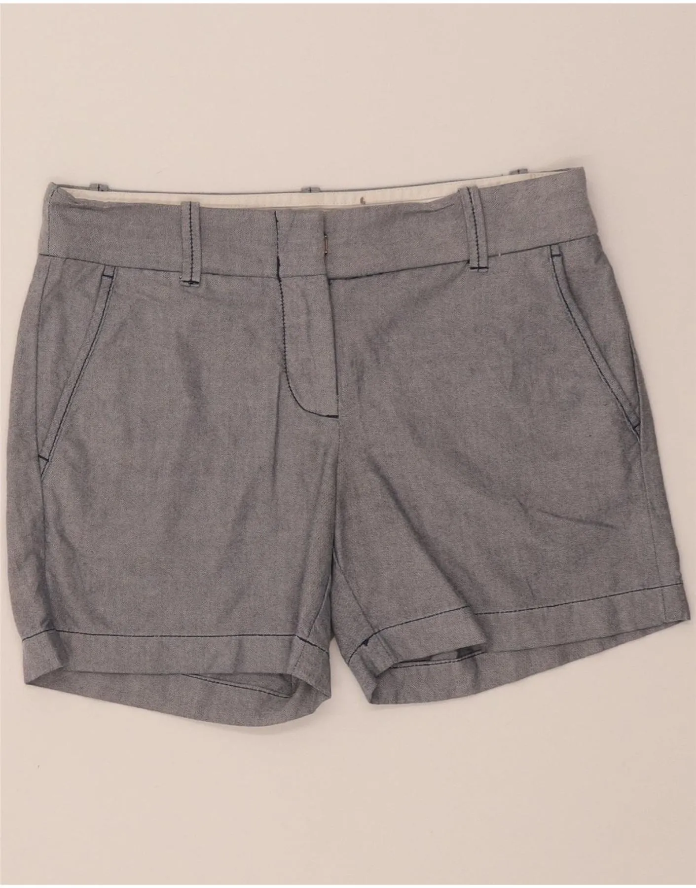 Flexible Side Panels Swimwear J. CREW Womens Chino Shorts US 00 2XS W28 Grey Cotton
