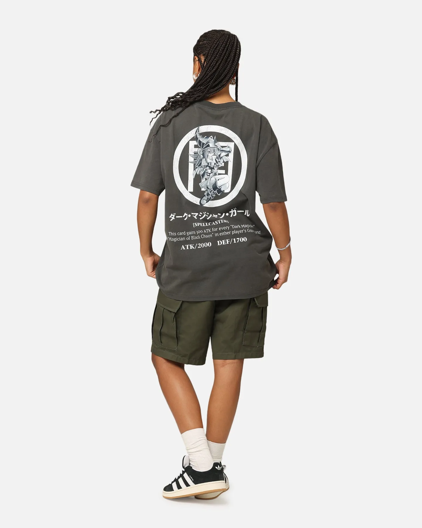 Goat Crew X Yu-Gi-Oh! Dark Magician Girl Card Heavy T-Shirt Black Wash Minimalistic Wear