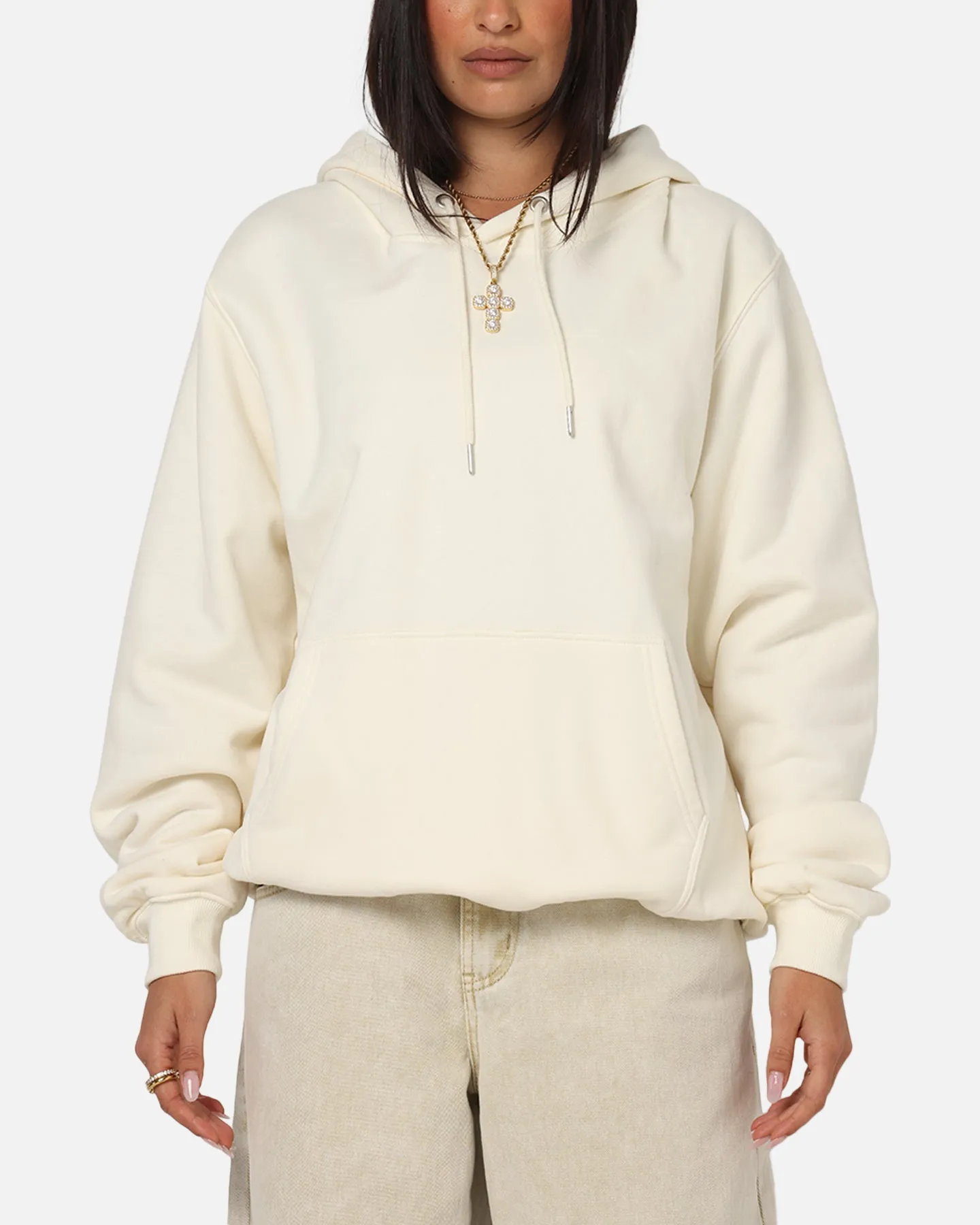 Culture Kings Standard Hoodie Off White Drop Shoulder Design