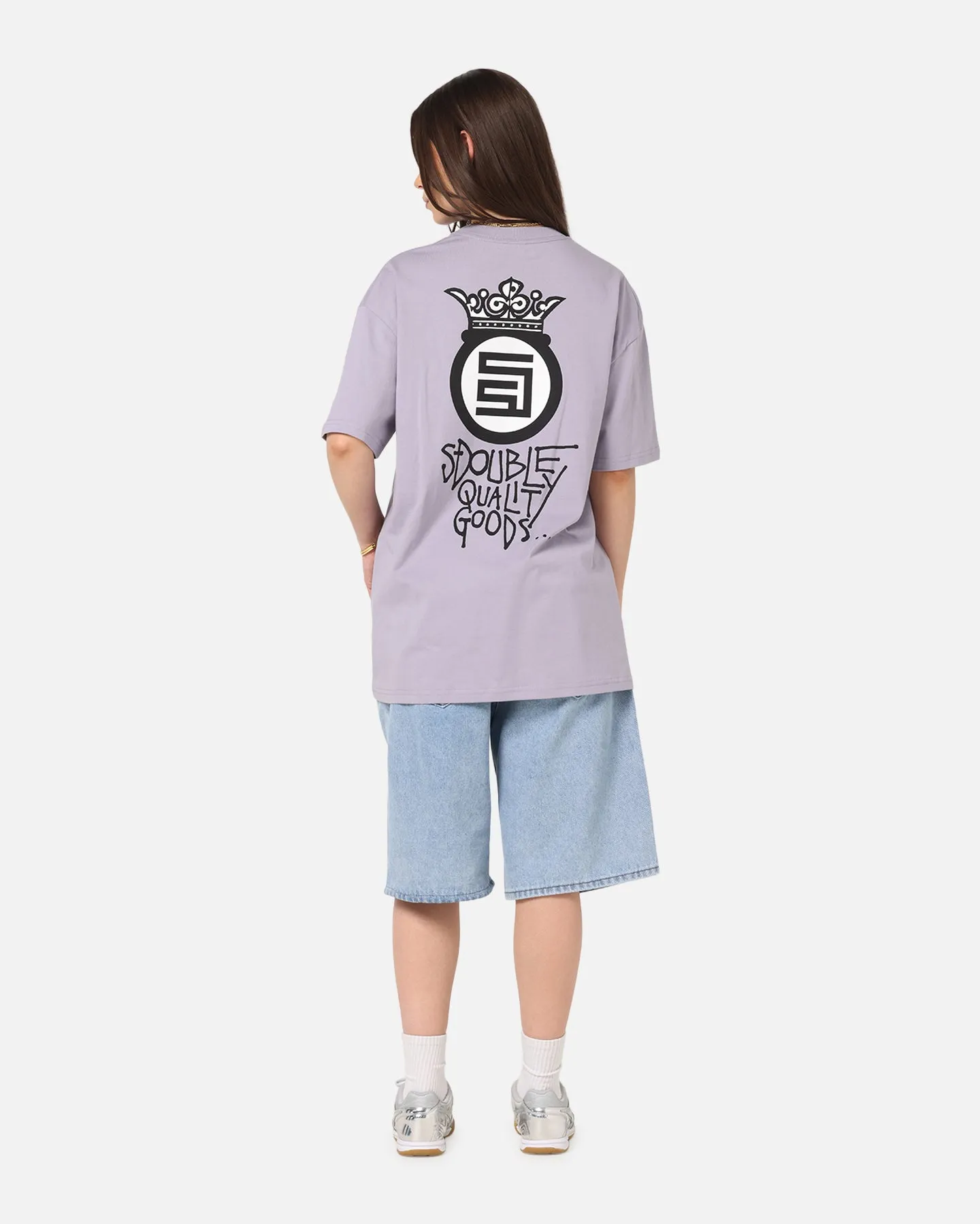 Informal charm S Double Crown Dot T-Shirt Dusty Purple