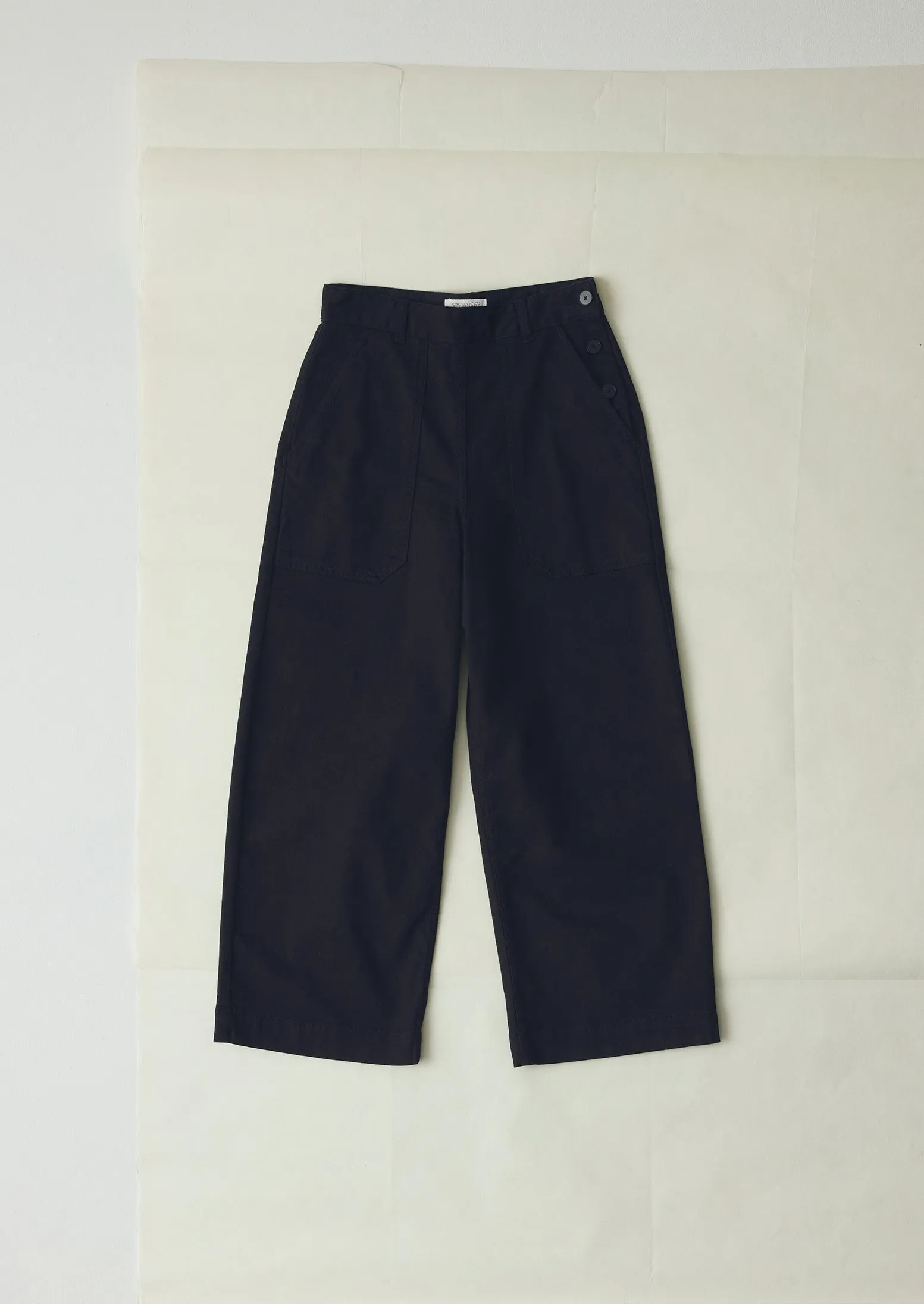 Comfy Stretch Annie Organic Denim Side Button Jeans | Black