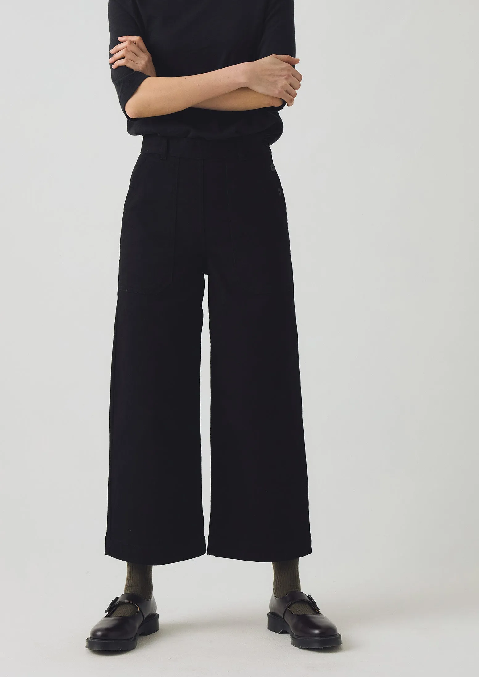 Daily Motion Annie Organic Denim Side Button Jeans | Black