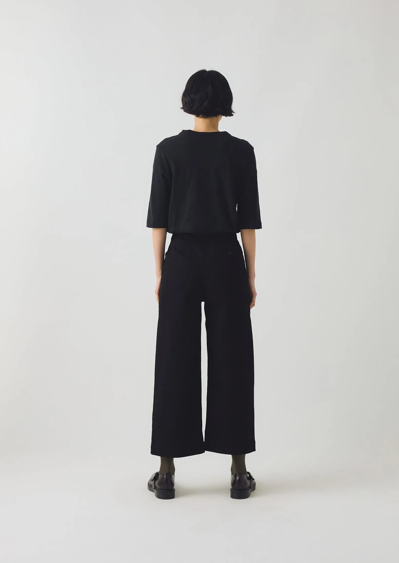 FlameRetardantTreatment ReflectiveAccentDetails Annie Organic Denim Side Button Jeans | Black