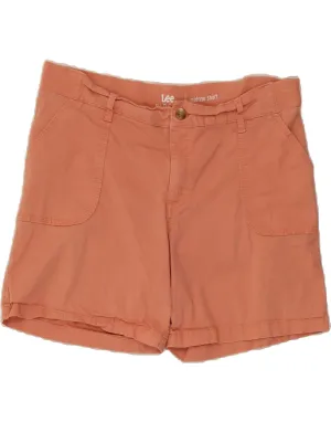 LEE Womens Riders Mid Rise Chino Shorts US 16 2XL W36  Orange Cotton Airflow Fit