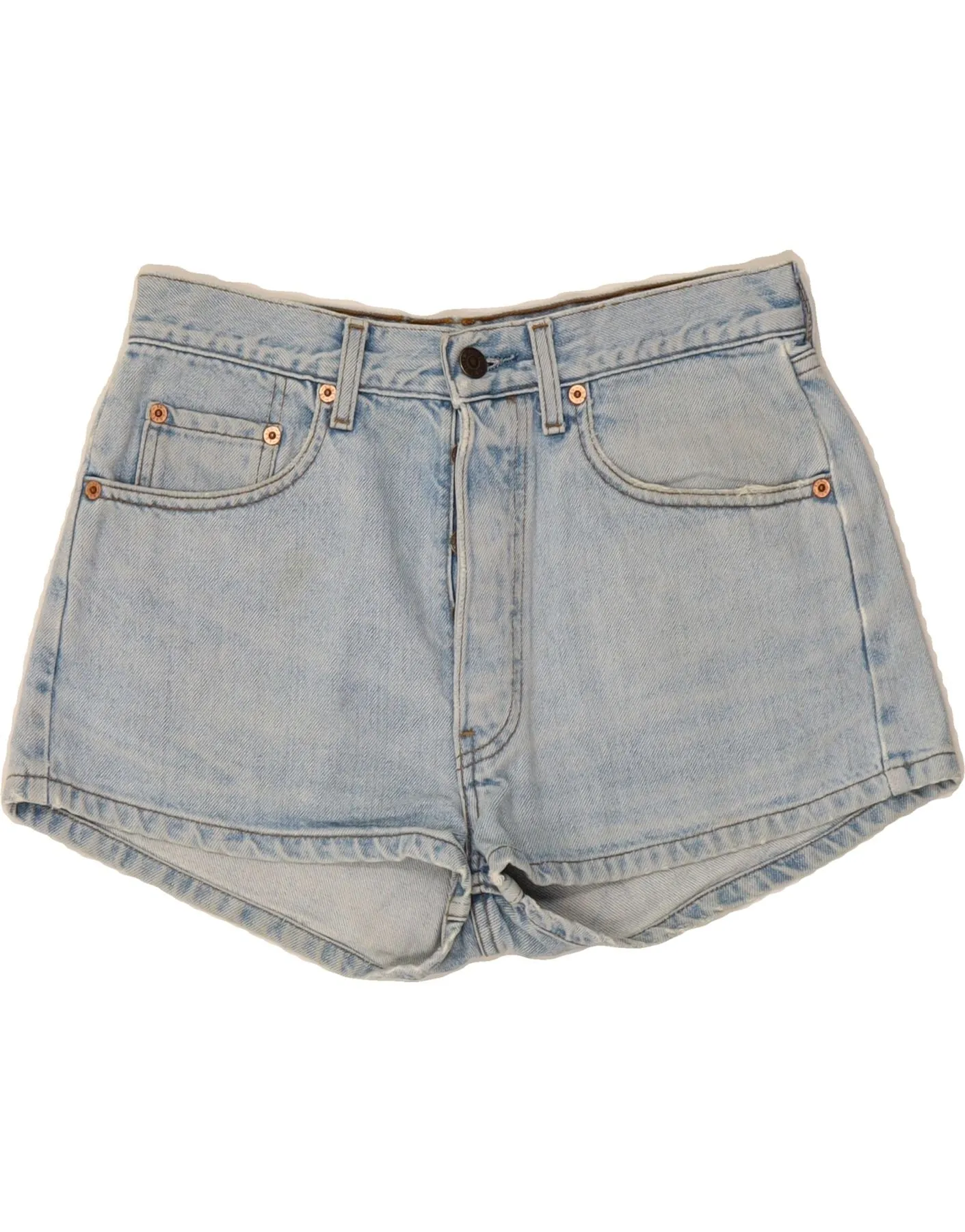 Low Maintenance Fabric LEVI'S Womens Denim Shorts W30 Medium Blue Cotton