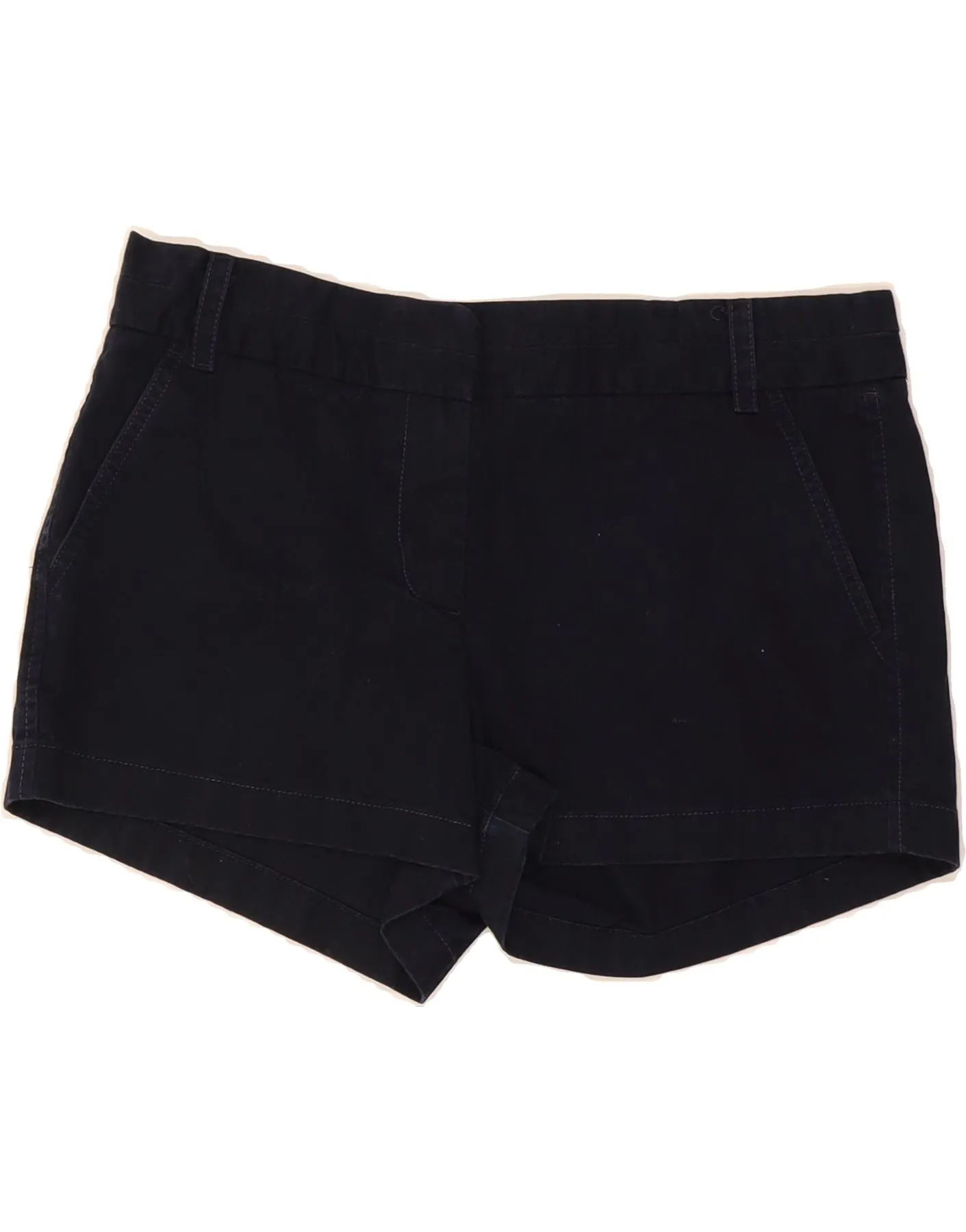 J. CREW Womens Chino Shorts US 10 Large W34 Navy Blue Cotton Soft Comfort
