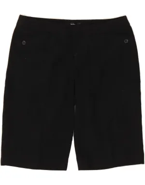 MOSSIMO Womens Stretch Bermuda Shorts US 4 Small W30 Black Polyester homecoming Moisture wicking