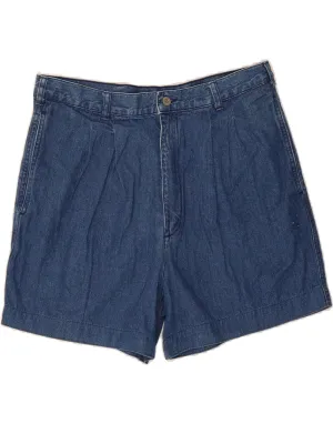 DOCKERS Womens Denim Shorts W34 Large Blue Cotton Slim Waist Quick Layer Wear