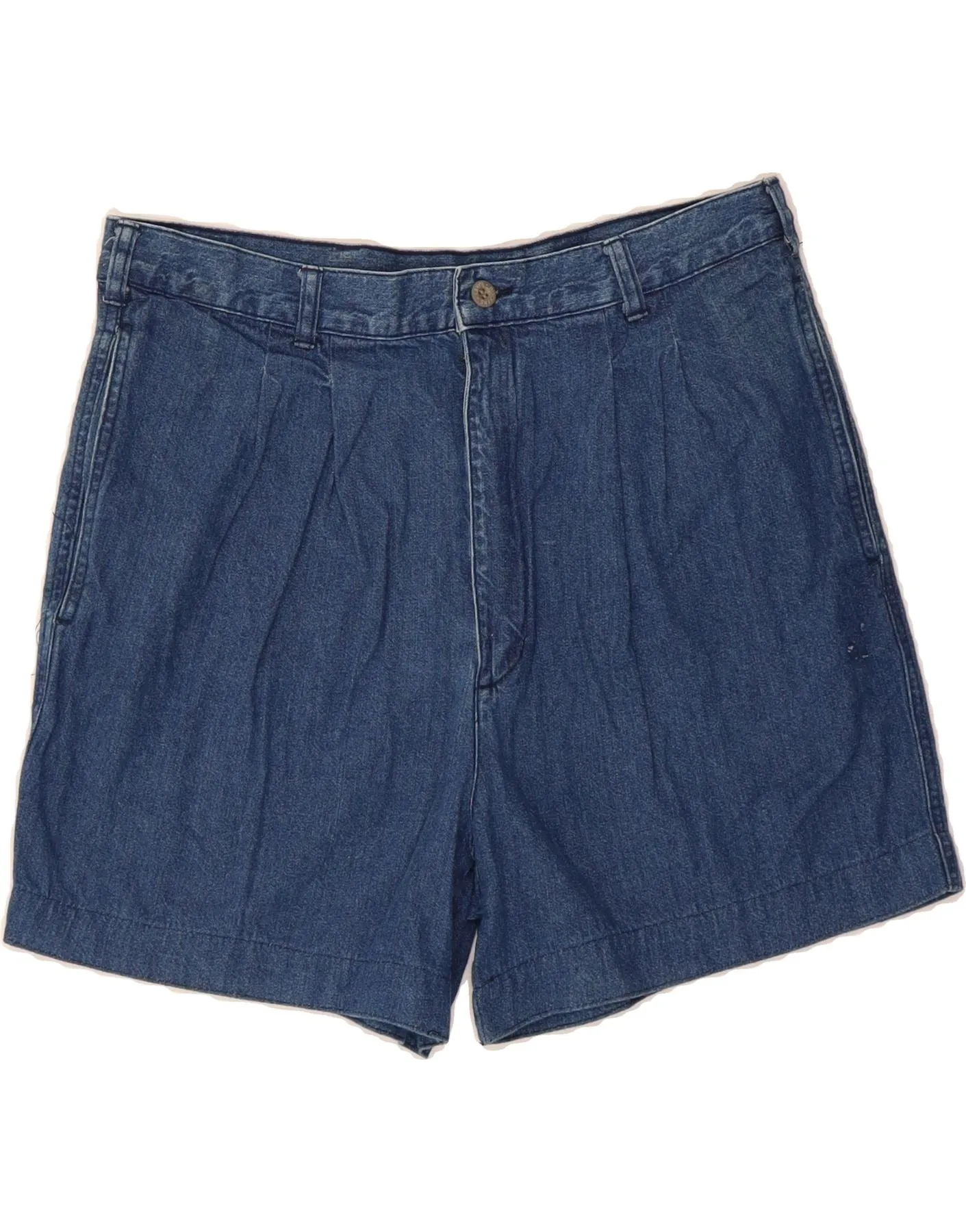 DOCKERS Womens Denim Shorts W34 Large Blue Cotton Slim Waist Quick Layer Wear