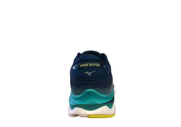 Mizuno scarpa da corsa da uomo Wave Sky 5 J1GC210207 blu-argento Classic Charm running with a removable insole