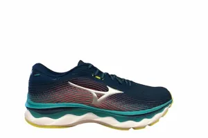 Mizuno scarpa da corsa da uomo Wave Sky 5 J1GC210207 blu-argento AntiFriction