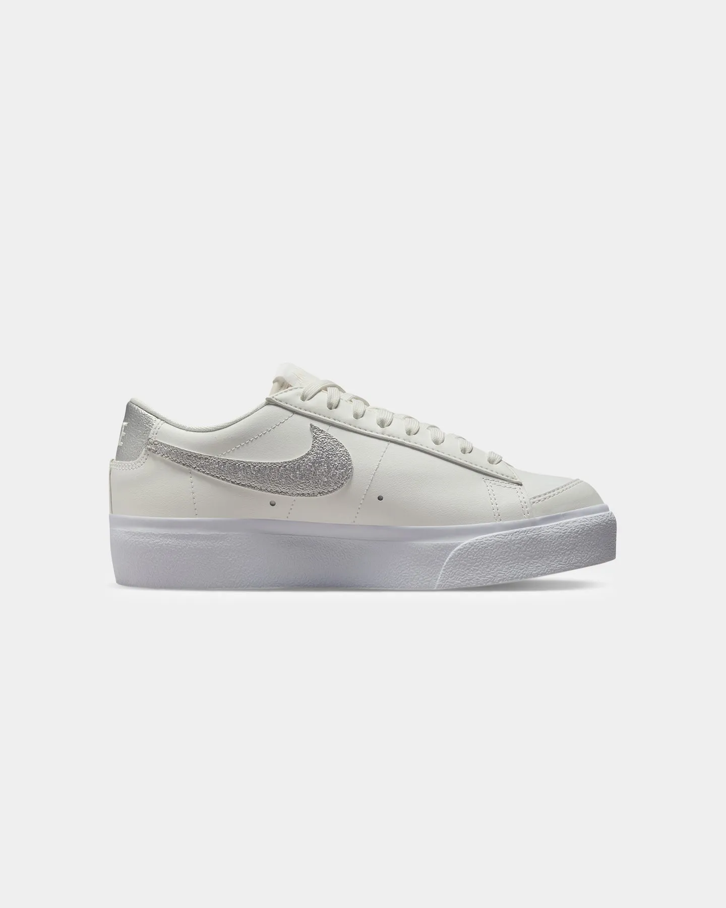 Nike Women's Blazer Low Platform Summit White/Metallic Stability Heel Counter