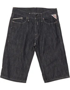 REPLAY Womens Denim Shorts W29 Medium Navy Blue Cotton QuickAccessPockets