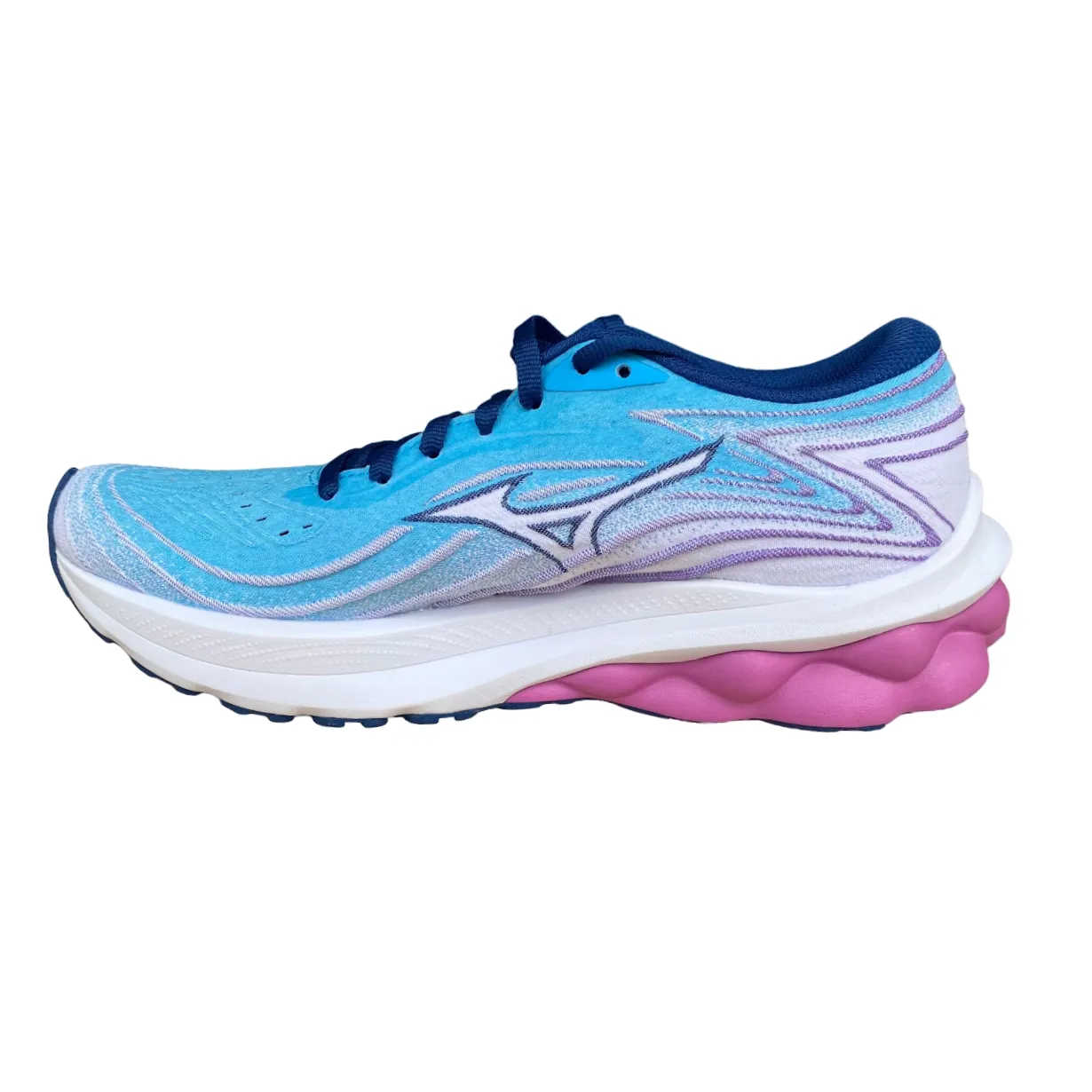 Mizuno scarpa da corsa da donna Wave Skyrise 5 J1GD240923 azzurro blu giacinto Motion control padded - tongue running option