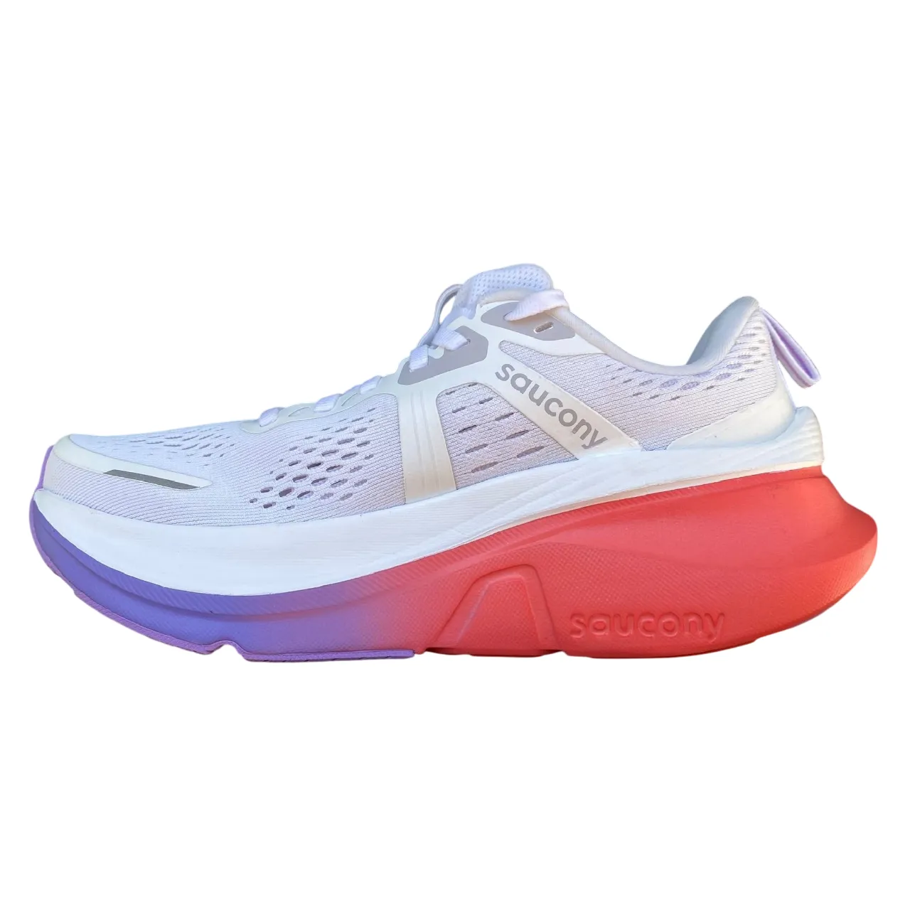 Saucony Guide 18 S10998-241 Scarpe Running Donna Bianco running in a canyon area shoes