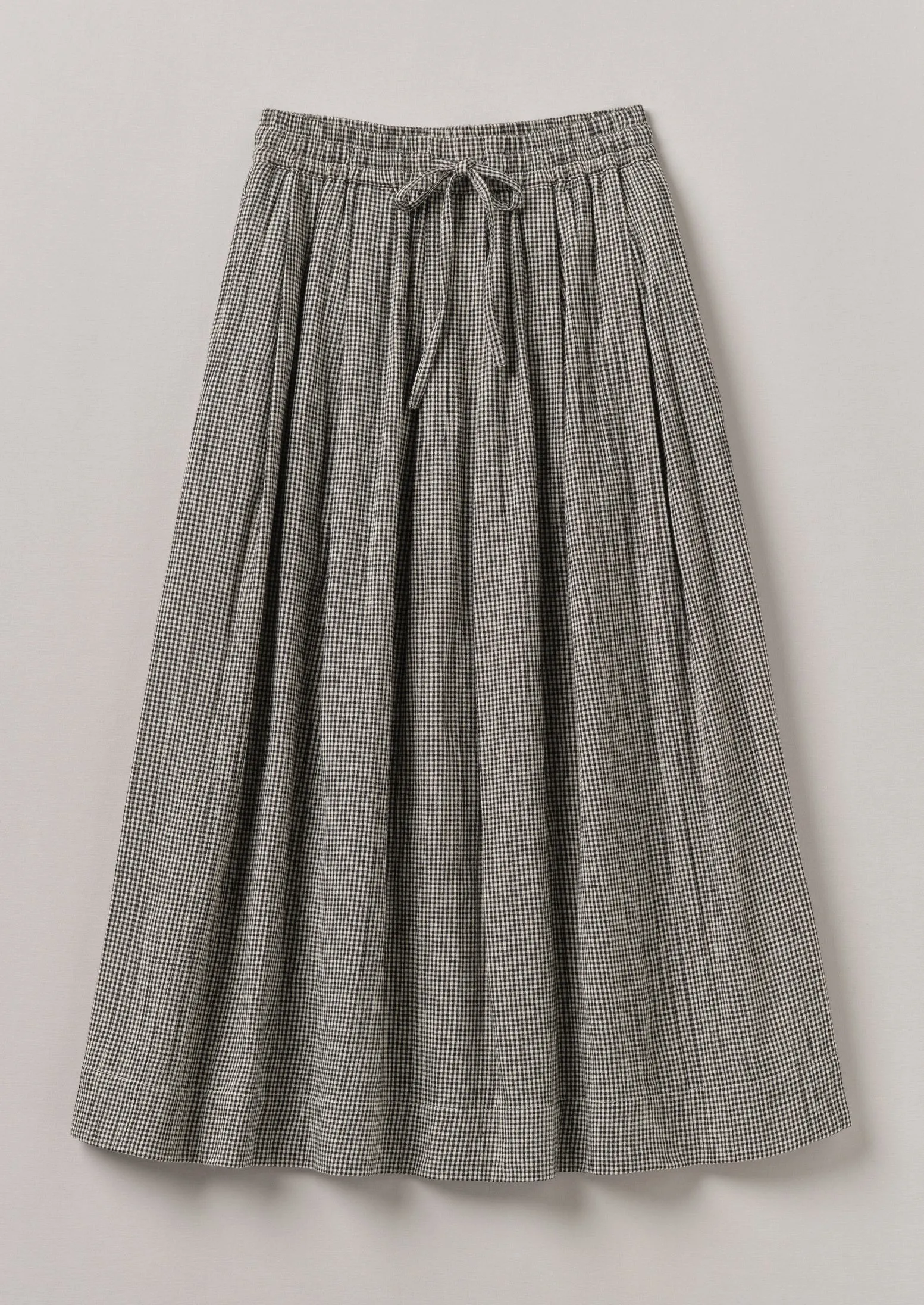 Outfit Mix Local Artisan Crinkle Cotton Gingham Skirt | Ecru/Multi