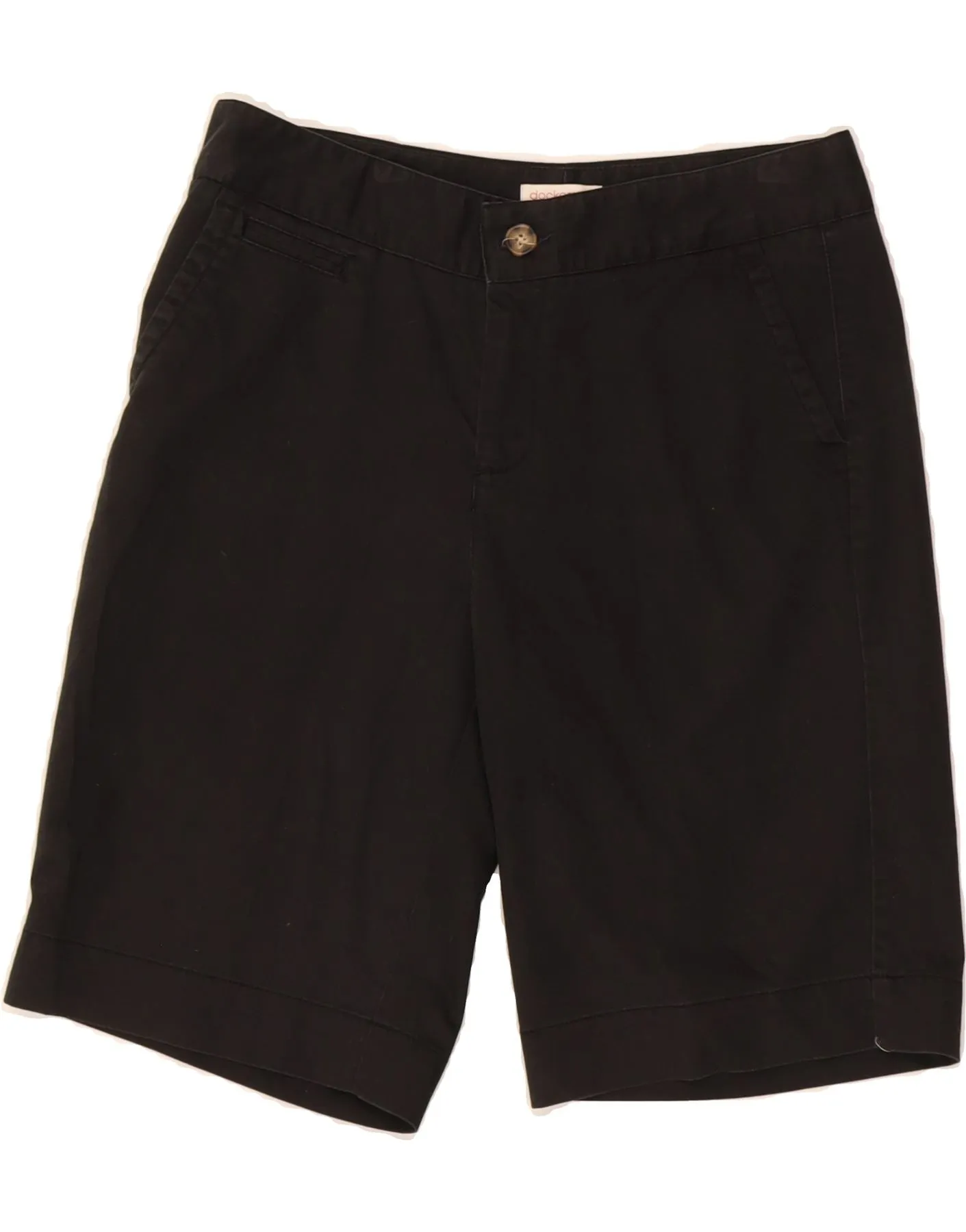 DOCKERS Womens Chino Shorts US 10 Large W32  Black Cotton Quick Dry Wear Fit Light Fit Wear