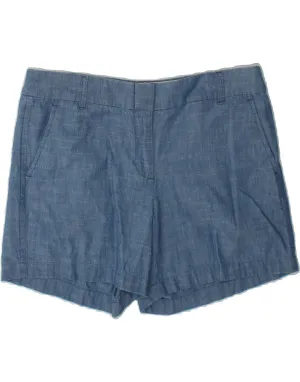 J. CREW Womens Chino Shorts US 10 Large W36 Blue Cotton Comfy Cut Anorak