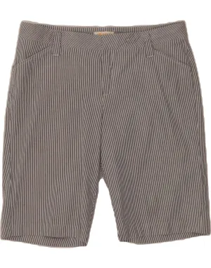 Active Wear Fit Casual Ease LEE Womens Casual Shorts US 16 2XL W36 White Pinstripe Cotton