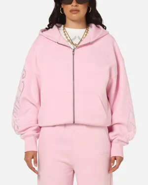 Mole like windproof Ed Hardy Trinity Zip Hoodie Pink