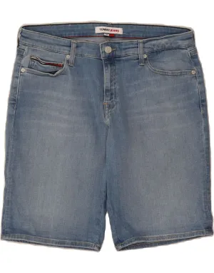 TOMMY HILFIGER Womens Denim Shorts W32 Medium Blue Cotton Zipper pockets
