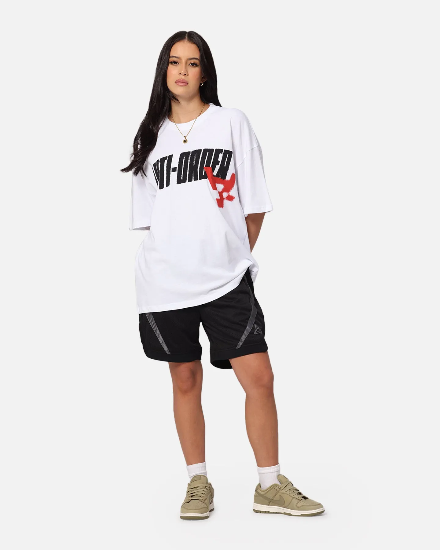The Anti Order Anti Stacked Drop Shoulder T-Shirt White Minimalistic Wear